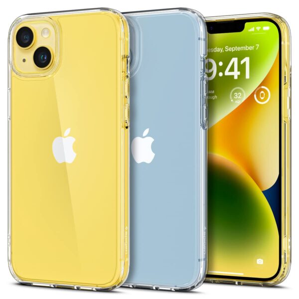 Spigen Ultra Hybrid Back Cover Case Compatible with iPhone 14 (TPU + Poly Carbonate | Crystal Clear)